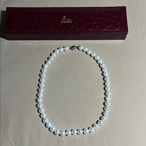 Elegant freshwater White Pearl Necklace 8-8.5mm